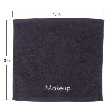 Makeup Remover Wash Cloth 100% Cotton Soft Quick Dry Fingertip Face Towel Washcloths for Hand and Make Up, 13 X 13 in