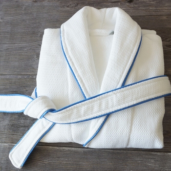 100% Cotton Waffle With Terry Towel Inner Hooded Robe Children