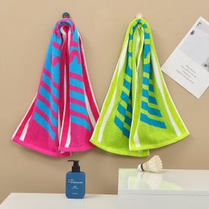Custom Woven Jacquard Cotton Terry Gym Sports Towel-Soft Quick-Dry Absorbent Eco-Friendly 4 Seasons Tennis Badminton Towels
