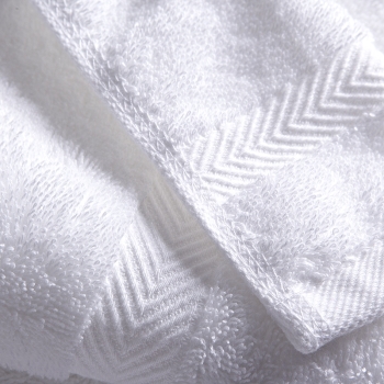 Luxurious 100% Cotton Terry White Color Towel Set
