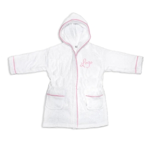 Personalized 100% Cotton Terry Color Kids Bathrobe with Trim