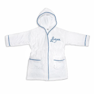 Personalized 100% Cotton Terry Color Kids Bathrobe with Trim