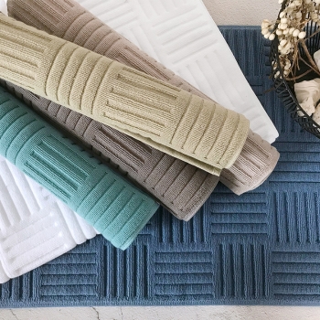 100% Cotton Anti-Slip Bath Mat for Bathroom