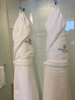 Marriott Hotel Cotton  Waffle Lined With Terry Cloth Double Layer Bath Robes Unisex