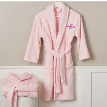 Classic Comfort Personalized Embroidered Kids Fleece Robe