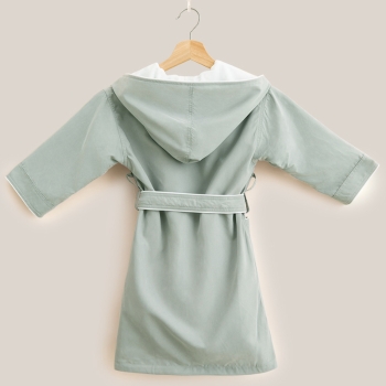 Microfiber Lined With Plush Double Layer Spa Hooded Robes Kids