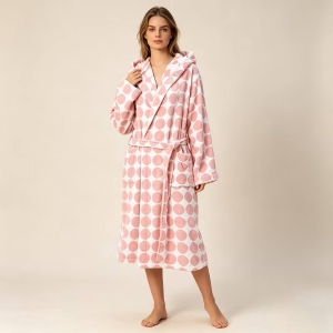 Dotted Pattern Cotton Yarn Dye Jacquard Weave Women's Loungewear
