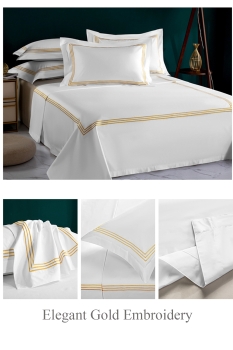 Luxurious Cotton Sateen Embroidered Bedding Set