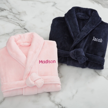 Classic Comfort Personalized Embroidered Kids Fleece Robe