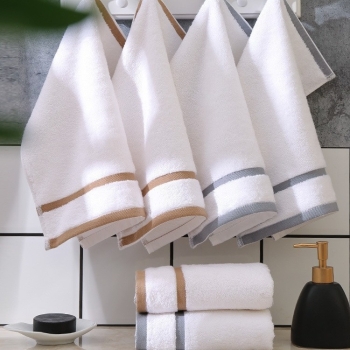 Wholesale Satin Border Wash Cloth High Weight Hotel/SPA Face Towel Small