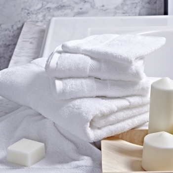 Luxurious 100% Cotton Terry White Color Towel Set