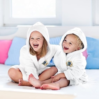 Kids Hooded terry Robe For Hotel/Spa 100% Egyptian Cotton Hooded Robes 