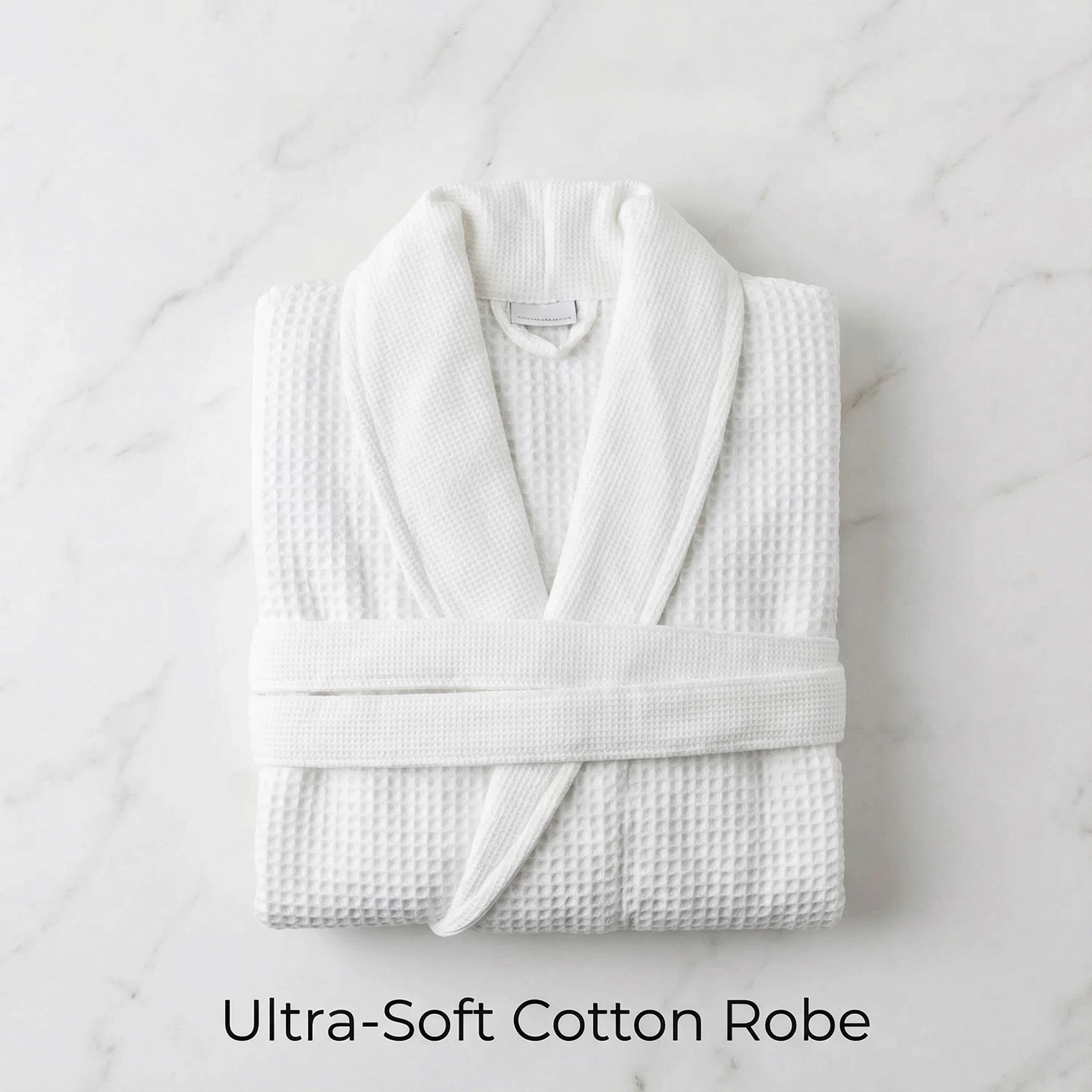 Unisex Lightweight Waffle Bathrobe - Super Soft Spa Dressing Gown Kimono Robe 