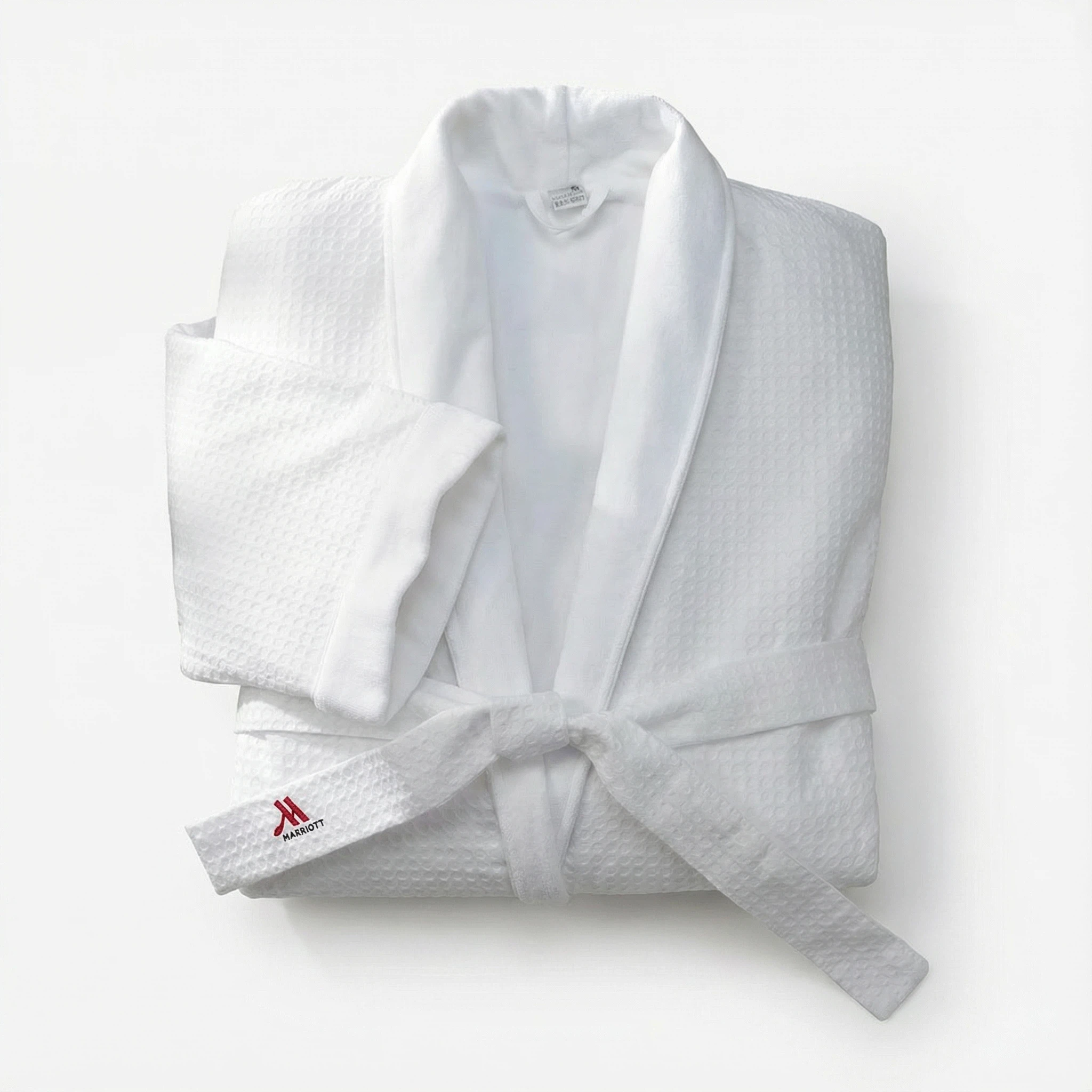 Marriott Hotel Cotton  Waffle Lined With Terry Cloth Double Layer Bath Robes Unisex