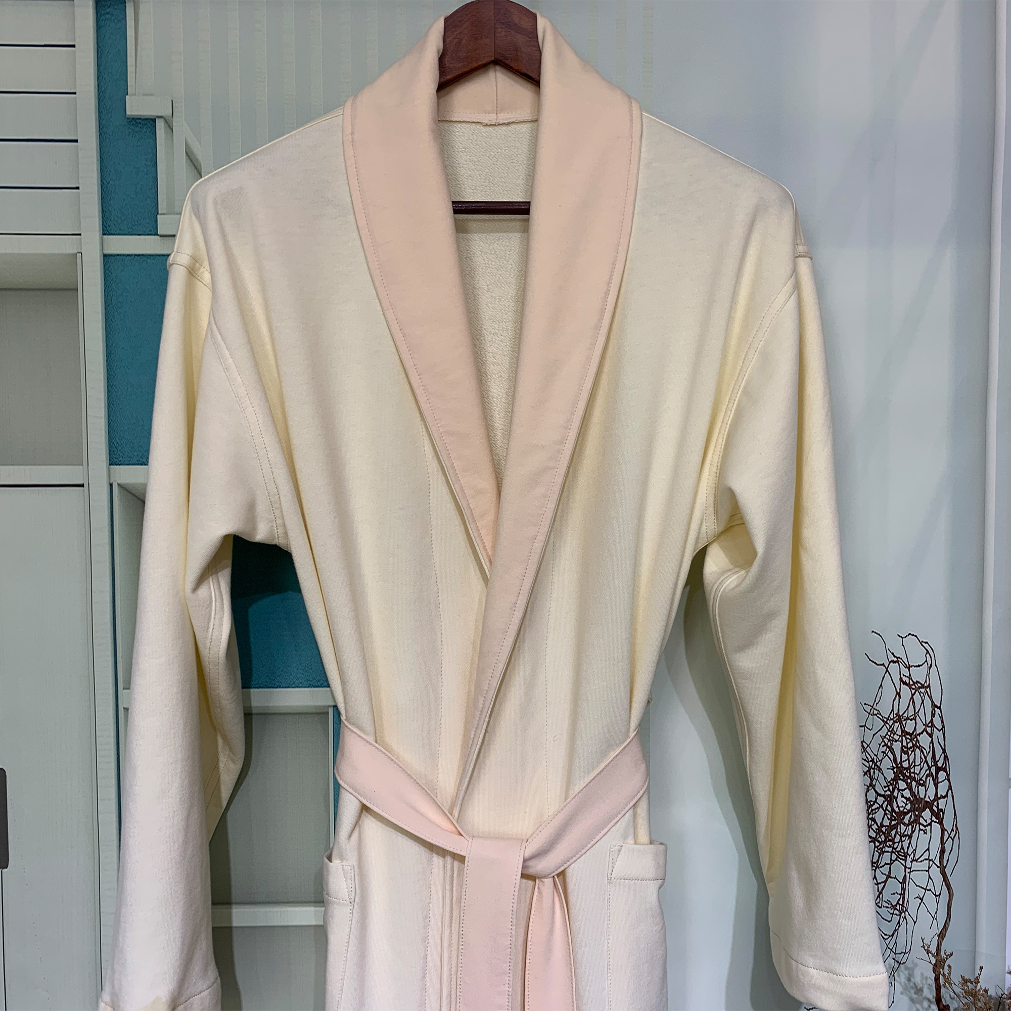 Women's Luxury Cotton Robe Jersey Knit Dressing Gown