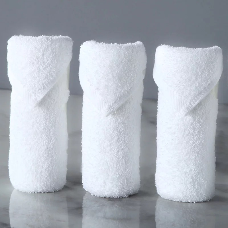Wash Cloths for Showering [12x12] - 100% Cotton Washcloths Premium Quality  Face Cloths for Bathroom, Highly Absorbent and Soft Feel Wash Clothes, White