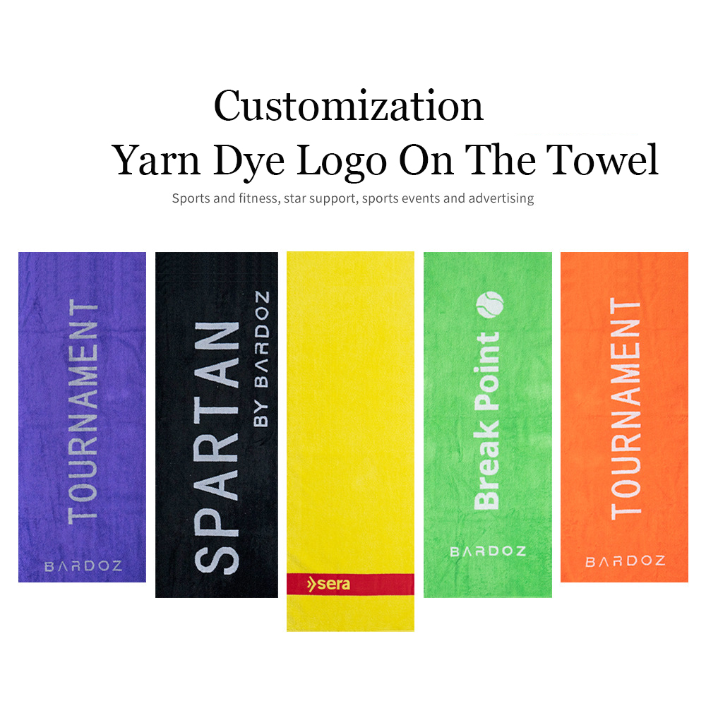 Personalized Logo Yarn Dye Weave Pattern 100% Cotton Towels 