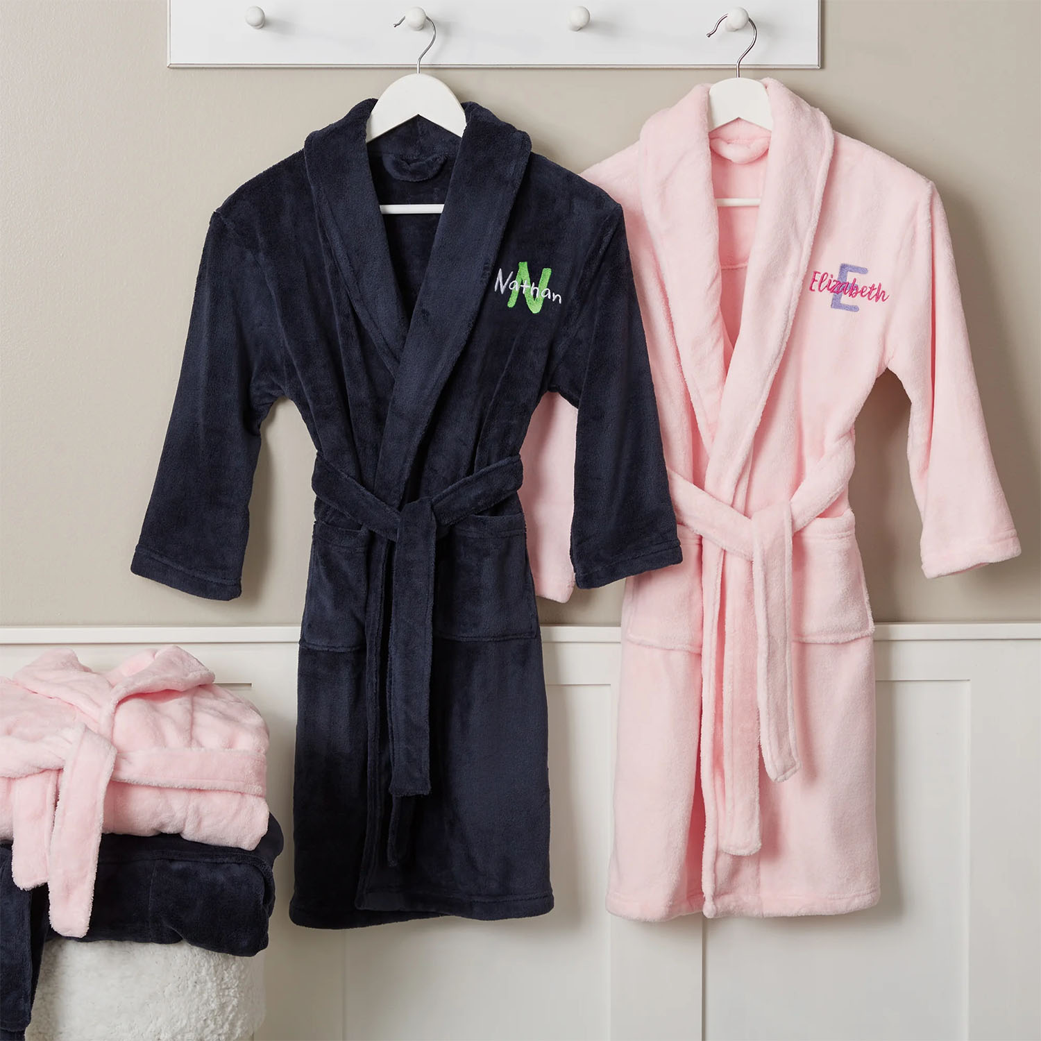 Classic Comfort Personalized Embroidered Kids Fleece Robe