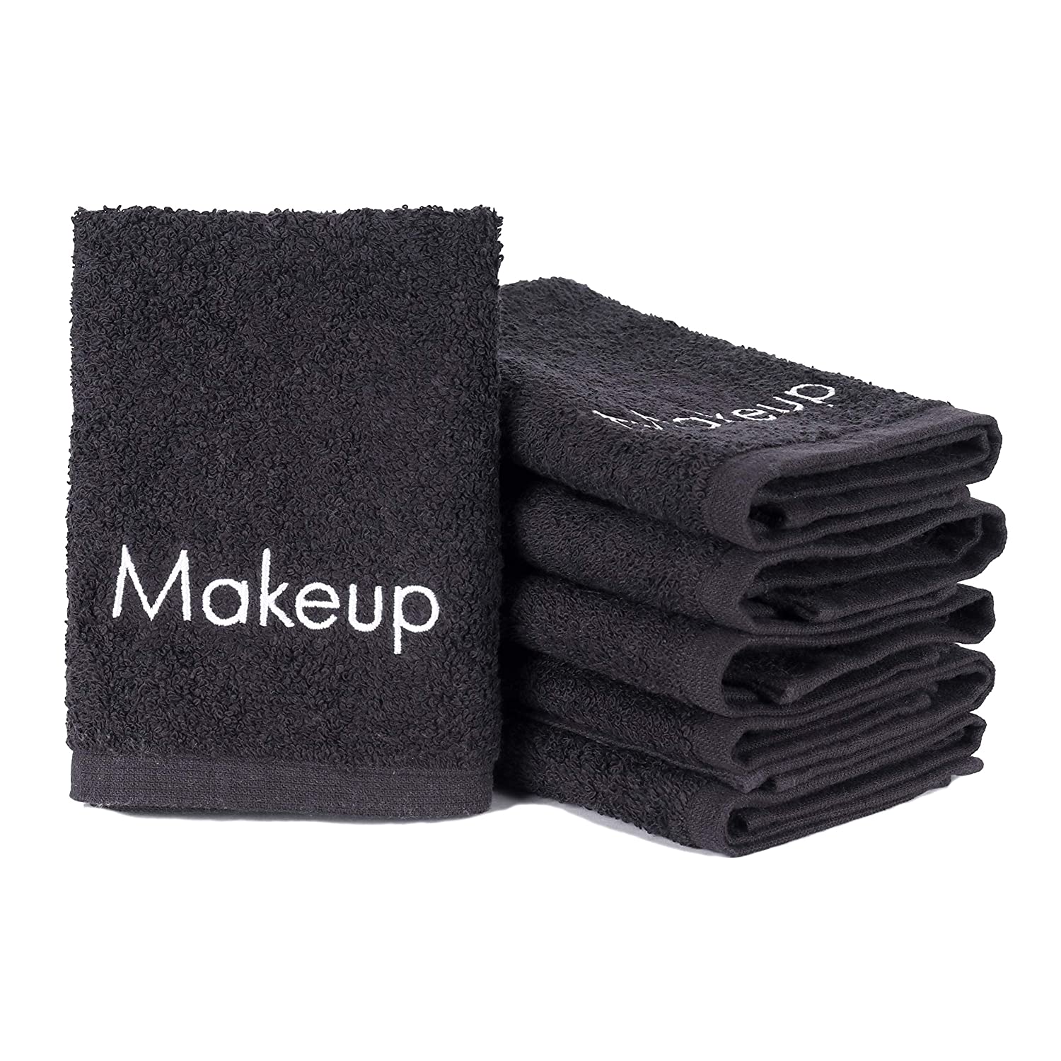 Makeup Remover Wash Cloth 100% Cotton Soft Quick Dry Fingertip Face Towel Washcloths for Hand and Make Up, 13 X 13 in
