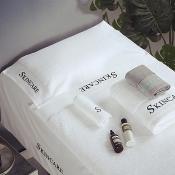 Natural Organic Cotton Skincare Salon Towels Set for Massage Room or Beauty Parlor