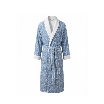 Luxury Double-Layer Printed Microfiber Bathrobe for Winter & Gifts