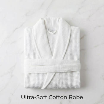 Unisex Lightweight Waffle Bathrobe - Super Soft Spa Dressing Gown Kimono Robe 