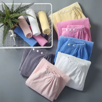 Custom logo 100% Cotton Velour Spa Towel Wraps With Snaps