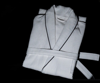 Loungeable 100% Cotton Robe Unisex Lightweight Waffle Bathrobe