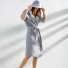 Women's Luxury Cotton Jersey Knitted Sweatshirt Robe Hooded
