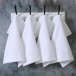 Wholesale Satin Border Wash Cloth High Weight Hotel/SPA Face Towel Small