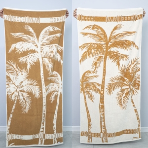Luxurious High Quality 100% Cotton Terry Fabric Pool Beach Towel Custom Design Double Side Jacquard Stripe Bath Beach Towel