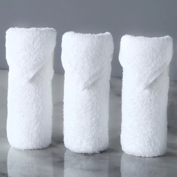 Wash Cloths for Showering [12x12] - 100% Cotton Washcloths Premium Quality  Face Cloths for Bathroom, Highly Absorbent and Soft Feel Wash Clothes, White