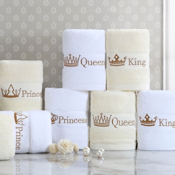 Customized Monogram 100% Cotton Ring Spun Face Family Towels